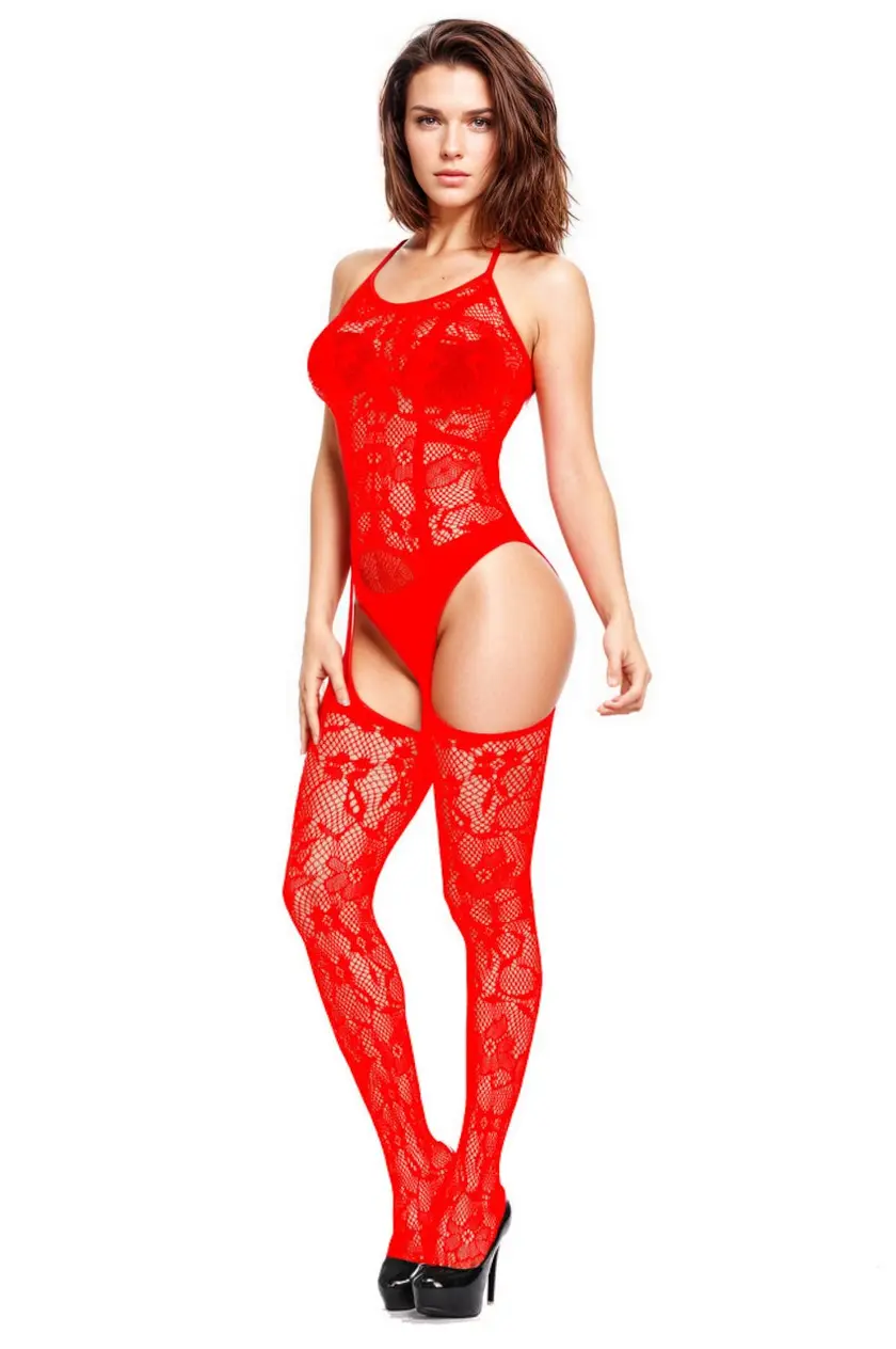 3wishes.com Seamless Lace Chemise with Garters - Premium Quality - Love Salve